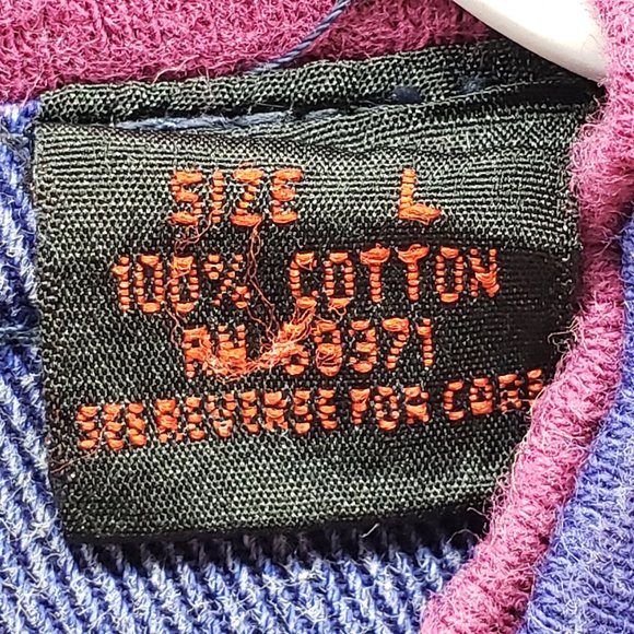 Vintage Multicolor Denim Pullover Jacket- Size L - Picture 6 of 11